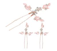 Beaupretty 3pcs Hair Chopsticks for Women Metal Hair Sticks Crystal Leaves for Girls