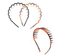 Beaupretty 3pcs Hairbands Thick Hair Shaggy Shark Tooth Headband Stretchy Headwear for Women Hair Accessories