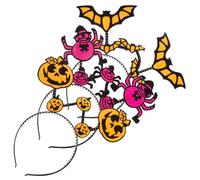 Beaupretty 3pcs Halloween Spider Pumpkin Bat Headband Lightweight Hair Accessory Cosplay Photo Prop Random Color