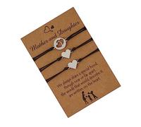 Beaupretty 3pcs Hand Woven Bracelet for Women with Stainless Pendant Stylish Hollow Heart Design Comfortable for Daily Wear for Parties and