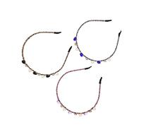 Beaupretty 3Pcs Handmade Pearl Rhinestone Headbands for Women Elegant Decorative Hair Accessories Vintage Crystal Hoops for Girls for Parties and Special Occasions