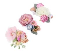 Beaupretty 3pcs Imitation Flower Hairpins Simulated Flower Hair Clips for Women Floral Hair Decor for Wedding Guest and