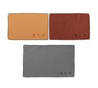 Beaupretty 3pcs Instrument Cleaning Cloth Set - Soft Microfiber Polishing Wipes for Piano, Guitar, Violin - Reusable Dual-sided Maintenance Towels with Yellow, Brown (20x30cm) and Blue