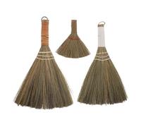 Beaupretty 3pcs Japanese Hand Broom Handmade Miscanthus Straw Brooms Compact Handheld Brooms for Outdoor Cleaning and Craft Work