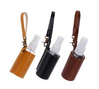 Beaupretty 3pcs Keychain Perfume Bottles with Pu Cover, Refillable Travel Containers for Liquids, Portable Hand Spray Bottles with Holder for Travel and Daily Use