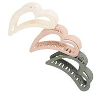 Beaupretty 3pcs Large Shark Clip Heart Hair Claw Clip for Women Back Hair Holder Heart Design