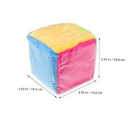 Beaupretty 3pcs Large Soft Dice Cubes with Card Slots for Interactive Learning Colorful Plush Six-sided Educational with Clear Pockets Safe for Hands and Classroom Games