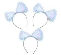 Beaupretty 3pcs LED Light up Headbands for Glowing Hair Accessories with Flexible Braided Design for Festival Party and Holiday Decorations