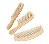 Beaupretty 3pcs Long Bamboo and Comb Massage Bamboo Hair Comb Portable for Men's Beard Grooming for Daily Use