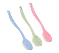 Beaupretty 3pcs Long Handle Back Brush Bathing Scrubber Bristle Shower Bathing Accessories for Body Exfoliator Cleansing Brush Long Handled Random Color