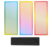 Beaupretty 3pcs Magnetic Grocery List Notepad for Fridge, 150 Tear-Off Rainbow Sheets, 20 X 7.5 CM Refrigerator Notepads with Magnet, Meal Planning and Appointment Reminder Pads for Kitchen