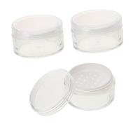 Beaupretty 3pcs Makeup Powder Container Mini Portable Powder Box Leakproof Cosmetic Case for Travel Storage