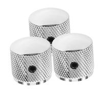 Beaupretty 3pcs Metal Volume Knob for Guitar Bass Professional Potentiometer Caps Replacement for Electric Guitar Volume Tone Control Instrument