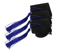 Beaupretty 3pcs Mini Blue Doctoral Graduation Cap Hair Clips Tassel Headdress and Hairpins for Children and Adults Graduation Party Accessories