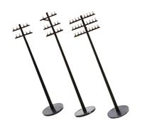 Beaupretty 3pcs Miniature Telegraph Pole Models for DIY Projects Realistic Microlandscape Decor for Model Railways and Sand Table Scenes Precision Crafted Mini Telephone Poles