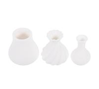 Beaupretty 3pcs Miniature White Art Vases for Dollhouse Flowers, 4cm Large Micro Landscape Decorative Bottles for Dollhouse Scenic Supplies and Tiny Flower Pots