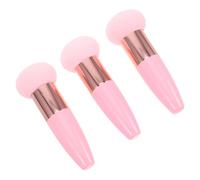 Beaupretty 3pcs Mushroom Top Makeup Sponge with Handle Aluminium Tube Foundation Applicator Soft and Comfortable Grip Multi-Functional Cosmetic Sponge for Powder and Blush