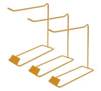 Beaupretty 3pcs Nail Polish Display Stand, Metal Nail Color Chart Holder with Card Slot Structure, Golden Iron Finish for Gel Polish Samples, for Professional Settings and Beauty Schools