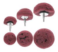 Beaupretty 3pcs Nylon Fiber Mushroom Buffing Wheels with Mandrel 50mm 75mm 100mm Rotary Tool Accessories for Drill Polishing and Aluminum Wheel Finishing Kit