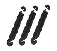 Beaupretty 3pcs Pearl Hair Bun Maker Lightweight Sponge Styling Tools for Elegant Updo Ponytail Lazy Hair Curler Accessories for Women