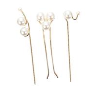 Beaupretty 3pcs Pearl Hairpin Hairpin Hair Band Black Hair Pins Pearl Brooch Clips Hair Ties for Women Clips for Thick Hair Brooches Hair Accessories Hair Clips Hair Stick Hair Jewelry Alloy
