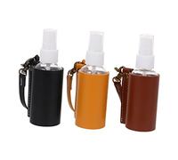 Beaupretty 3pcs Perfume Spray Bottle Leather Case Bottle Cover Keychain for Travel
