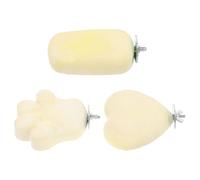 Beaupretty 3pcs Pet Teething Toys Parrot Perch Platform for Birds Parakeet Cage Accessories Hamster Activity Toy Grinding Perch for Birdcage Stand and Hamster Cage Platform