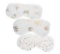 Beaupretty 3Pcs Plush Eye Covers Comfortable Sleep Masks for Adults Soft Travel Eye Masks for Home Office Outdoor for Relaxation and Rest
