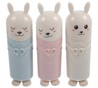 Beaupretty 3pcs Portable Traveling Toothbrush Holder Cartoon Toothbrush Cups Mouthwash Cups for Traveling Supplies Random Color