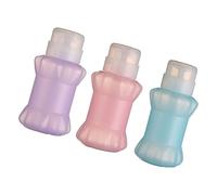 Beaupretty 3pcs Push down Lockable Nail Polish Remover Bottle Dispenser Convenient Container for Makeup Remover Toner Travel Friendly Design Random Colors
