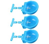 Beaupretty 3pcs Rabbit Water Bowl Bunny Breeding Water Bowl Plastic Blue Cage Hanging Design for Rabbit Cage, Small Animal Drinking Cup