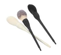 Beaupretty 3pcs Rattan Handle Soft Bristle Makeup Brush Wool Powder Brush for Women Men Gentle Skin