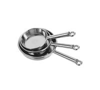 Beaupretty 3PCS Realistic Metal Kitchen Utensils for Dollhouse Decoration Essential Cooking Accessories for Pretend Play and Creative Imagination