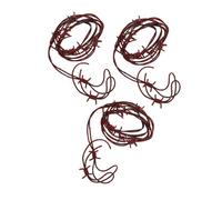 Beaupretty 3pcs Realistic Plastic Barbed Wire Props Halloween Outdoor Scary Decorations for Haunted Houses Masquerade and Western Theme Parties Material for Repeated Use