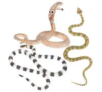 Beaupretty 3Pcs Realistic Snake Figurines for Educational Collection for Room Decor and Learning About Reptiles Includes Snake and Models