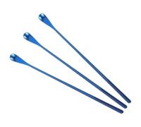 Beaupretty 3pcs Reptile Feeding Spoons for Lizards and Small Animals, 23cm Stainless Steel Pet Food Scoops with Blue Handle, Reptile Food Holder for Bearded Dragons and Amphibians