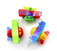 Beaupretty 3pcs Rotary Wind-up Clockwork Airplane for Cartoon Tumbling Aeroplanes Hand-controlled Flying Fun for Boys and Early Educational Exercise Random Color