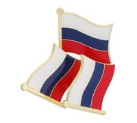 Beaupretty 3pcs Russian Flag Metal Badge Pin Brooch Lapel Pin Patriotic Brooch for Men and Women
