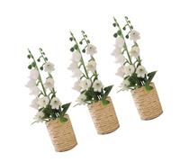 Beaupretty 3pcs Scale Mini Potted Flowers for Dollhouse Micro Landscape Decoration Tiny Artificial Potted Plants for Miniature Worlds and Small Space Ornament