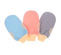 Beaupretty 3pcs Shower Gloves Exfoliating Mitts Bath Back Scrubber Body Exfoliator Gentle Non-irritating for Sensitive Skin