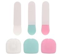 Beaupretty 3pcs Silicone Face Mask Brush Applicator Facial Skin Care Brushes Resilient Multipurpose Application Ultrasoft Silicone Tips Sensitive Skin Skincare at Home Dust Cover