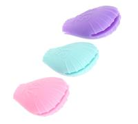 Beaupretty 3pcs Silicone Makeup Brush Covers Protective Travel Brush Head Shields for Foundation Concealer Eyeshadow Compact Cosmetic Protectors for Makeup Storage and Bristle Care