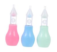 Beaupretty 3pcs Silicone Nasal Aspirators for Boy Girl and Food Grade Soft Nose Mucus Removers Manual Suction Supplies Mixed Colors Safe and Portable Nose Cleaner