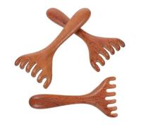 Beaupretty 3pcs Six-Claw Wooden Massage Comb for Scalp and Body Precision Acupressure Tool with Long Handle for Foot Neck Shoulder Relaxation and Circulation Enhancement