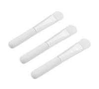 Beaupretty 3Pcs Skin Treatment Brush White Wooden Handle Facial Mask Applicator for Skincare Compact for Travel for Hard to Reach Areas
