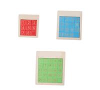 Beaupretty 3Pcs Sliding Number Cognition Educational for Wooden Puzzle Games for Bright Colors with Smooth Surface Cognitive Development and Hand Eye Coordination Learning Plaything
