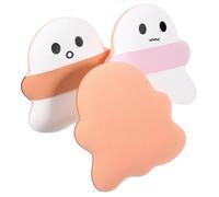 Beaupretty 3pcs Small Makeup Powder Puff Set, Soft Fluffy Cosmetic Sponges for Dry Wet Use, Non-powder Absorbing, Non-caking, Multi-color (pink, Nude, Yellow) for Face Makeup Application