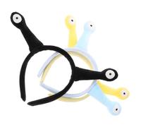 Beaupretty 3pcs Snail Hair Hoop Plush Cartoon Animal Headband with Elastic Snail Antenna and Funny Eye Design for Adults Comfortable Soft Cosplay Party Accessory
