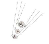 Beaupretty 3pcs Stainless Steel Dandelion Necklace for Women Stylish Neck Accessory for Festivals and Daily Wear for Expressing Love and Friendship