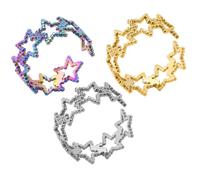 Beaupretty 3pcs Stainless Steel Open Ring Adjustable Star Finger Ring for Women Decorative Wedding